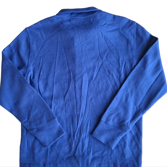 Boss Orange Long Sleeve Zip-up Blue Sweater Size L - Picture 3 of 12